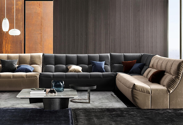 П-образный бескаркасный диван ДеИтали в гостиную, производство Россия